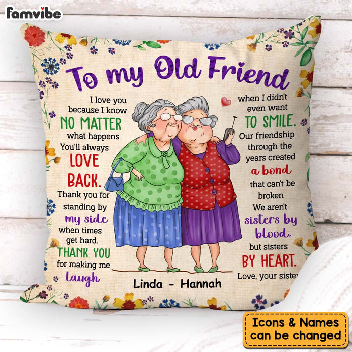 Personalized Gift For Old Friend Sisters By Heart Pillow 30901 1