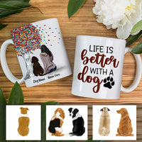 Personalized Life Is Better With Dogs Mug FB11 26O60 thumb 1