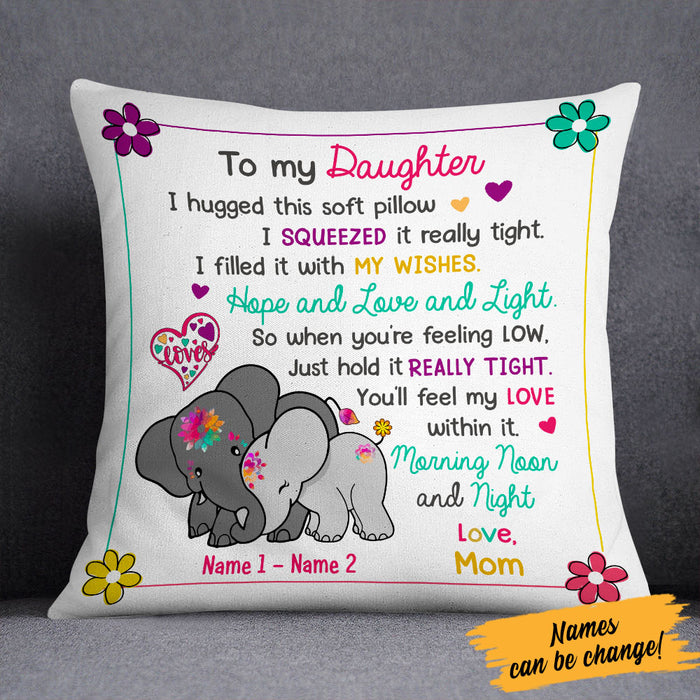 Personalized Elephant Daughter Pillow FB41 81O58 1