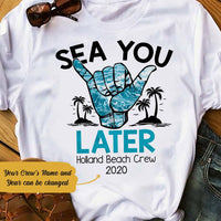 Personalized Beach Crew White T Shirt JN253 95O58 thumb 1