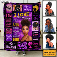Personalized Gift For Daughter Purple Theme Upload Photo Blanket 31475 thumb 1