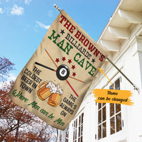 Personalized Game Room Billiards Man Cave Flag AG132 95O58 thumb 1