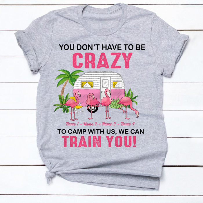 Personalized Camping Friends Flamingo T Shirt JN141 26O34 1