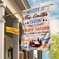 Personalized Welcome To The Cabin  Flag AG132 29O65 thumb 1
