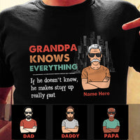 Personalized Grandpa Knows Everything T Shirt MR224 26O53 thumb 1
