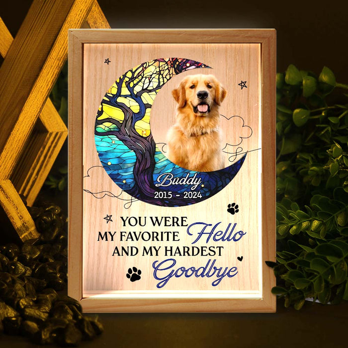Personalized Gift For Dog Lovers You Were My Favorite Hello Picture Frame Light Box 31556 1