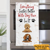Personalized Everything Tastes Better Dog Towel DB121 73O57 1