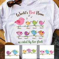 Personalized Mom Grandma Birds T Shirt MR302 30O58 thumb 1