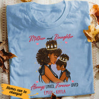 Personalized BWA Mom And Daughter Queen T Shirt AG62 29O53 thumb 1
