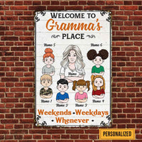 Personalized Mom Grandma Metal Sign JL74 26O58 thumb 1