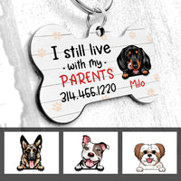 Personalized Dog Mom Live With Parents Bone Pet Tag NB52 85O57 thumb 1