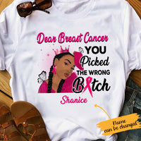 Personalized Dear Breast Cancer BWA T Shirt AG195 28O65 thumb 1