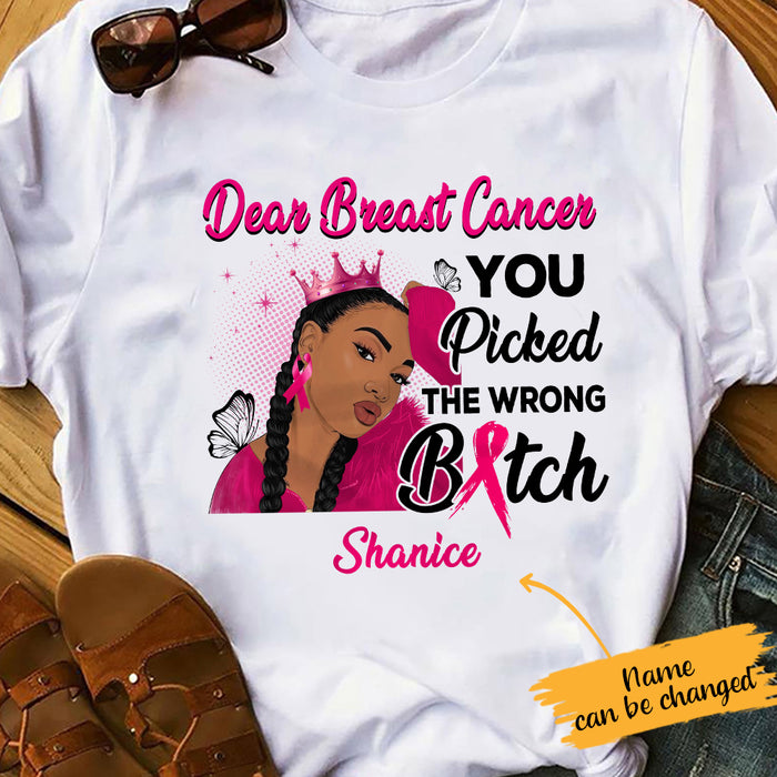 Personalized Dear Breast Cancer BWA T Shirt AG195 28O65 1
