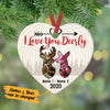 Personalized Hunting Couple I Love You Deerly  Heart Ornament DB12 87O53 1