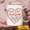 Personalized Baseball Softball Love You Mug NB34 87O47 1