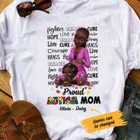 Personalized Proud Autism Mom BWA T Shirt AG42 65O47 thumb 1
