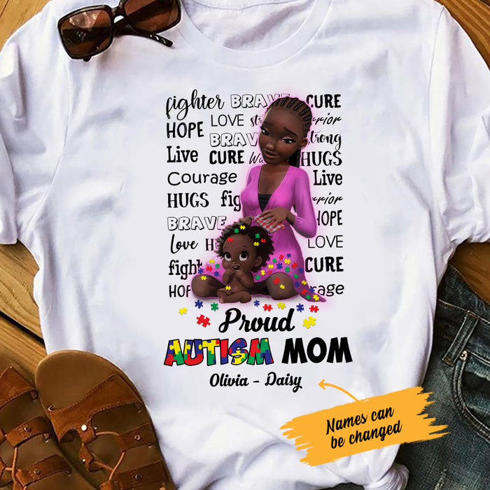 Personalized Proud Autism Mom BWA T Shirt AG42 65O47 1