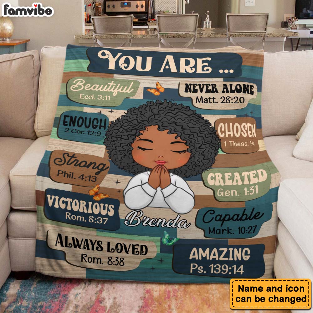 Personalized Gift For Daughter You Are Bible Verses Blanket 31458 Primary Mockup