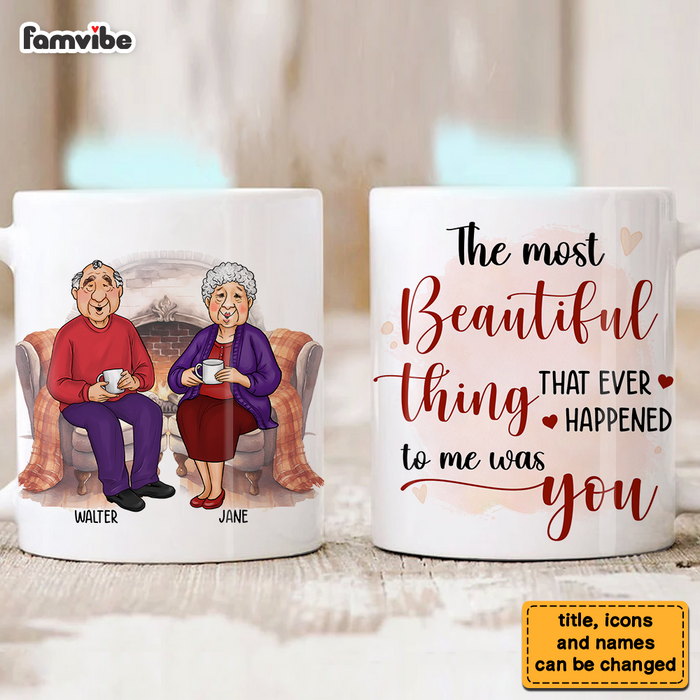 Personalized Couple The Most Beautiful Thing That Ever Happened To Me Was You Mug 31061 1
