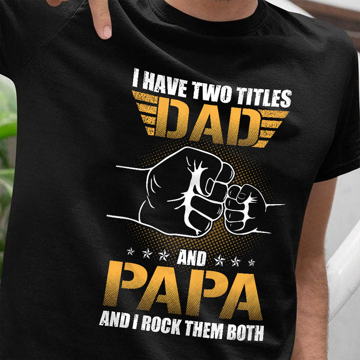 Dad And Papa Title T Shirt  DB211 81O36 1