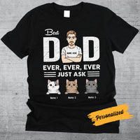 Personalized Cat Dad Grandpa T Shirt MY302 26O58 thumb 1