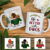 Personalized Dog Mom Life is Better Christmas Mug NB71 95O57 1