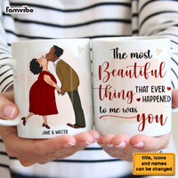 Personalized Couple The Mo st Beautiful Thing That Ever Happened To Me Was You Mug 31392 thumb 1