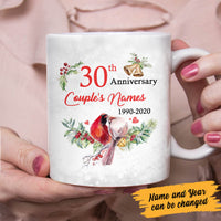Personalized Wedding Anniversary Cardinals Mug OB23 30O60 thumb 1