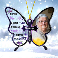 Personalized Memorial Butterfly A Loving Thought A Silent Tear Ornament 30035 thumb 1