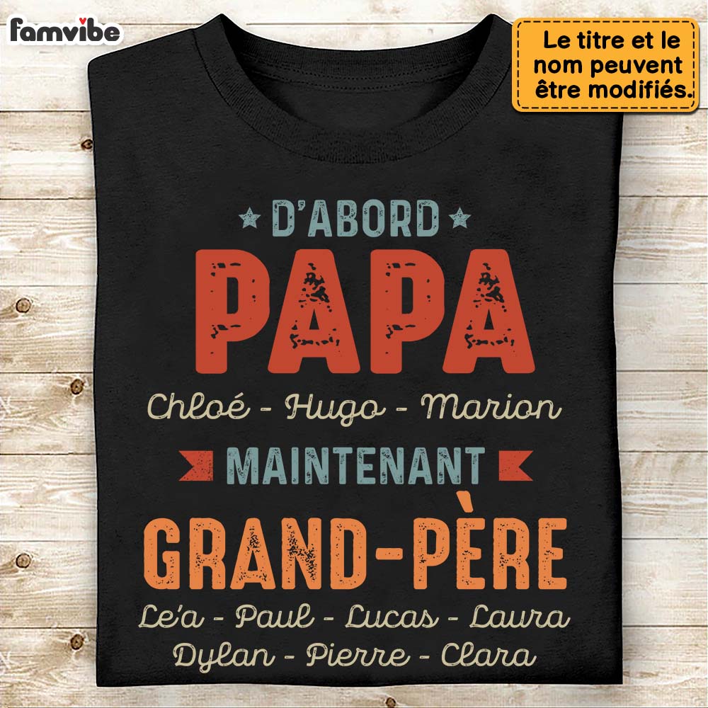 Personalized Gift For Grandpa French Grand-père Shirt Hoodie Sweatshirt 30116 Primary Mockup