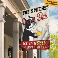 Personalized Save Water Drink Beer Boston Terrier Dog Bar Flag AG183 29O57 thumb 1