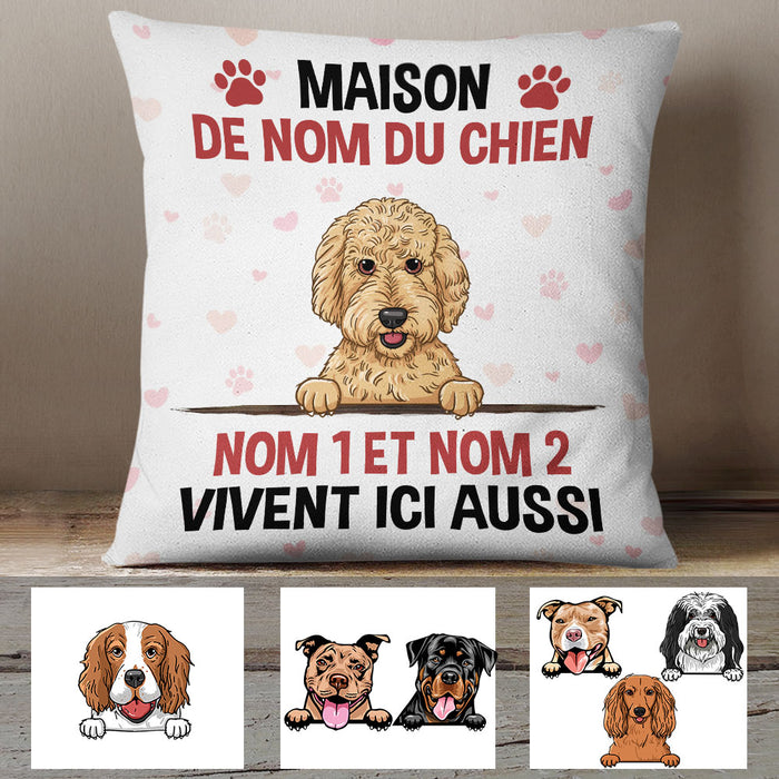 Personalized Dog House French Chien Chienne Pillow AP1423 95O60 (Insert Included) 1