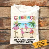 Personalized Grammingo Flamingo Grandma T Shirt JN121 25O58 thumb 1