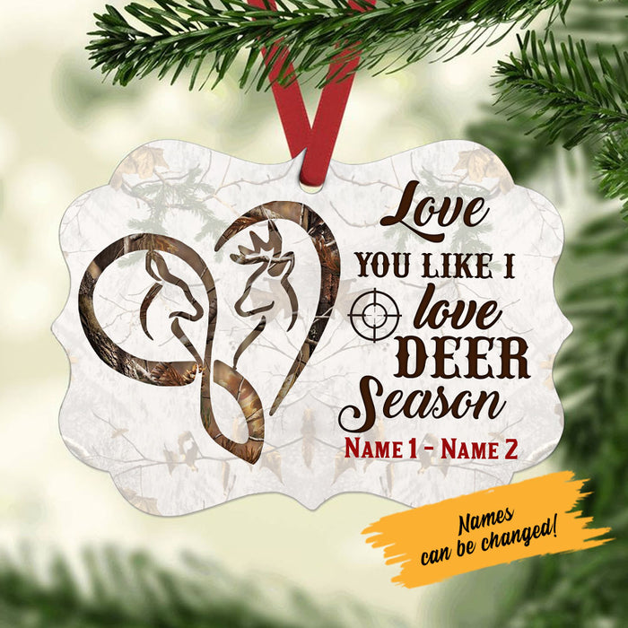 Personalized Hunting Couple Love Deer Season Benelux Ornament DB11 30O58 1