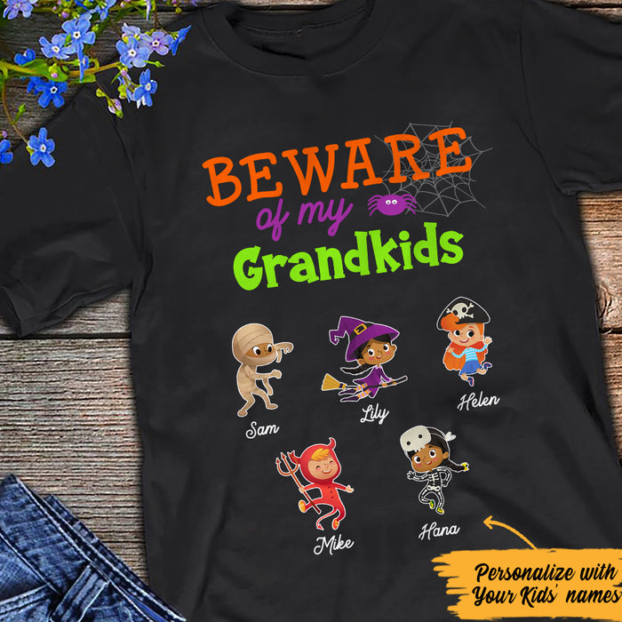 Personalized Halloween Beware Of Grandkids T Shirt JL152 65O57 1