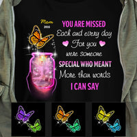 Personalized Memorial Butterfly Mom Dad T Shirt MR313 30O53 thumb 1