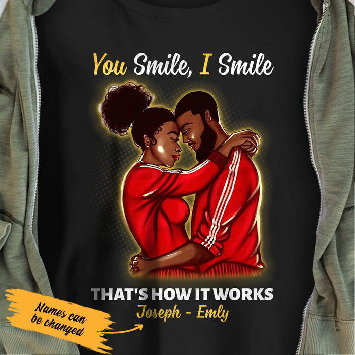 Personalized You Smile I Smile BWA Couple T Shirt AG112 29O47 1