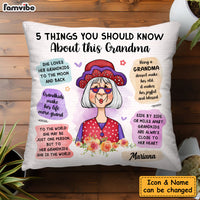 Personalized Gift For Grandma Things You Should Know Pillow 31317 thumb 1