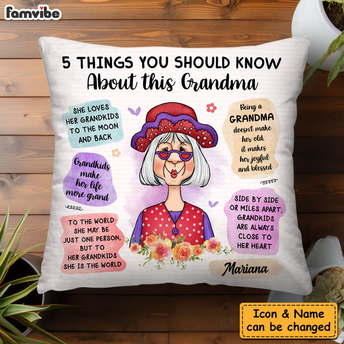 Personalized Gift For Grandma Things You Should Know Pillow 31317 1