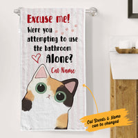 Personalized Cat Bath Towel  DB153 67O57 thumb 1