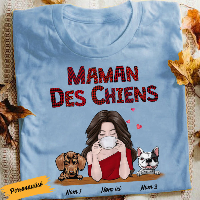 Personalized Dog Mom Chiens French T Shirt AP162 30O58 1