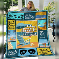 A Day At Beach Fleece Blanket JN261 30O53 thumb 1