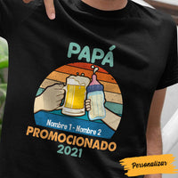 Personalized Dad Grandpa Promoted Spanish Papá Abuelo T Shirt AP165 95O60 thumb 1