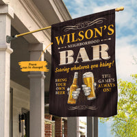 Personalized Neighborhood Home Bar Beer Flag AG112 28O65 thumb 1