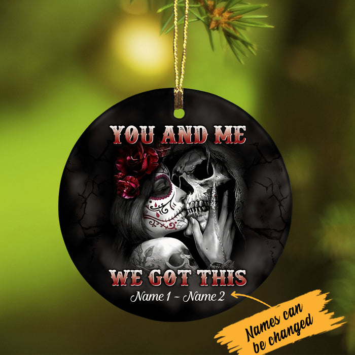 Personalized Skull Husband And Wife  We Got This  Ornament SB53 87O47 1