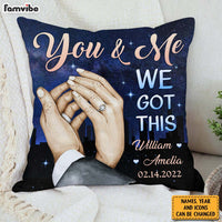 Personalized Couples Anniversary, Loving Gift Hand In Hand Pillow 30788 thumb 1