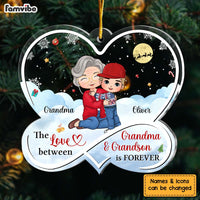 Personalized The Love Between Grandson And Grandma Is Forever Ornament 30576 thumb 1
