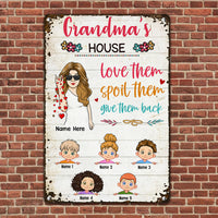 Personalized Mom Grandma Love Spoil Metal Sign JL62 30O57 thumb 1