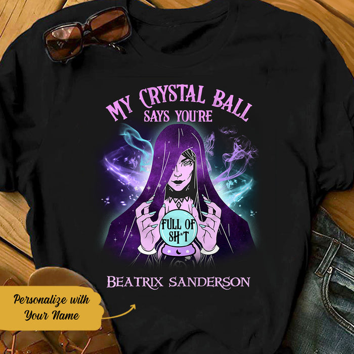 Personalized Halloween Witch Crystal Ball T Shirt JL151 95O58 1