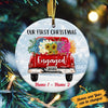 Personalized Red Truck Our First Christmas Engaged Ornament OB151 65O47 1